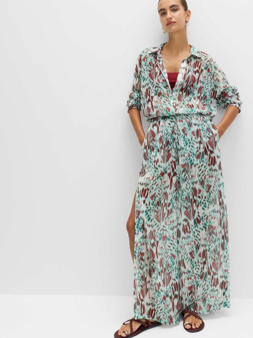 Printed Drawstring Beach Trousers