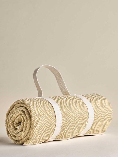 Boho Herringbone Foldaway Picnic Blanket