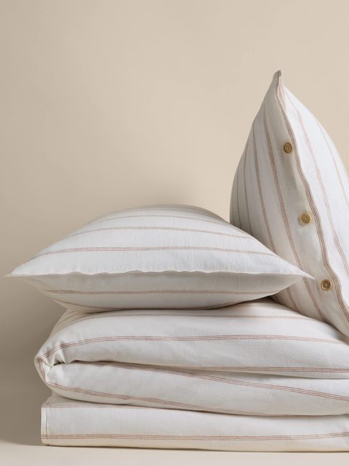 Linen Rich Striped Jacquard Bedding Set