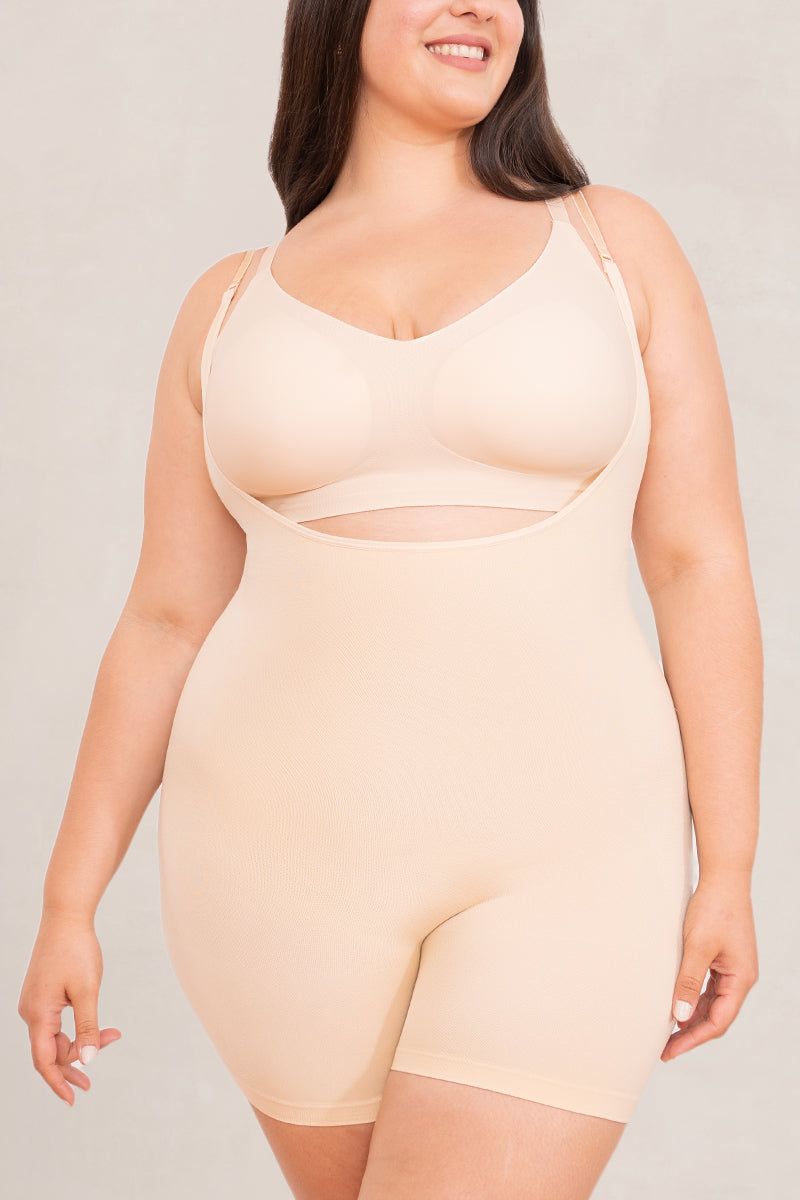 Shapermint Essentials Open Bust Bodysuit Shaper Short