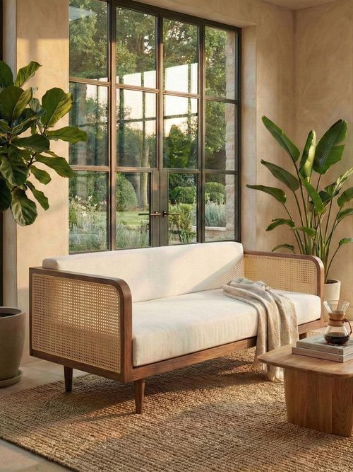 George Oliver Petroski French Cane Sofa & Reviews | Wayfair