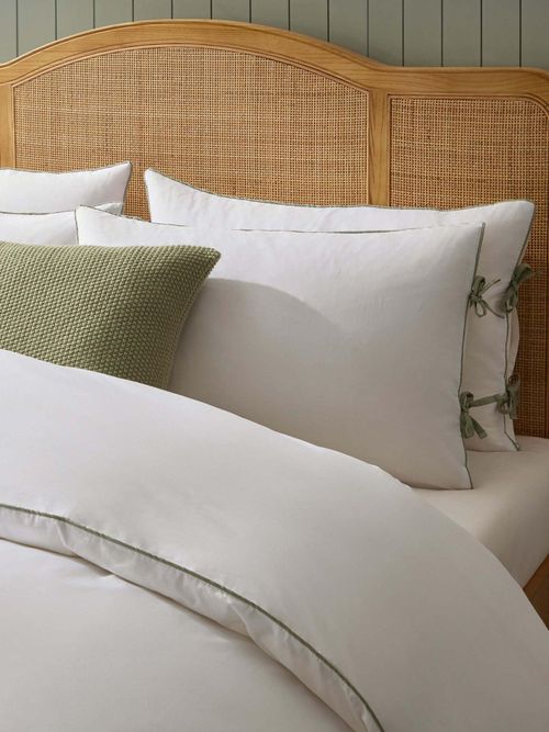 Cambridge With Bows 200 Thread Count Duvet Cover - Sage