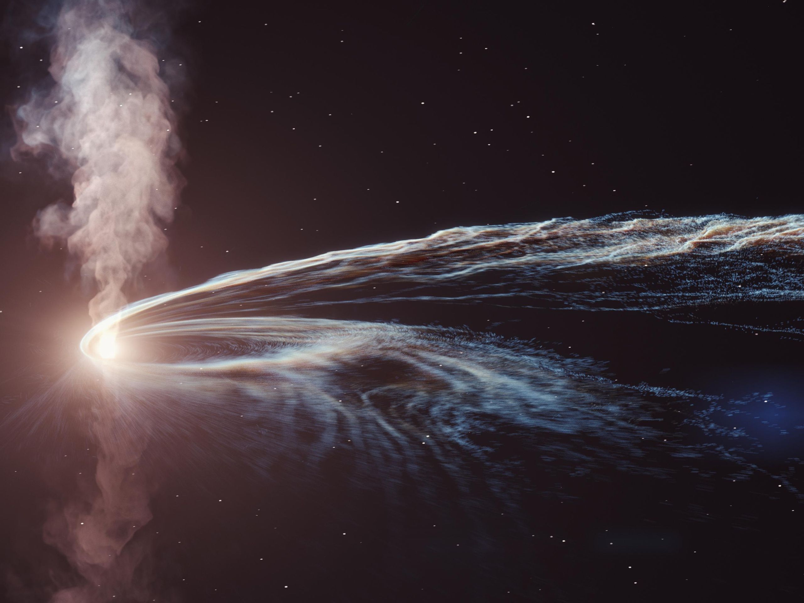 Scientists Get First Glimpse Of Black Hole Eating Star Ejecting High