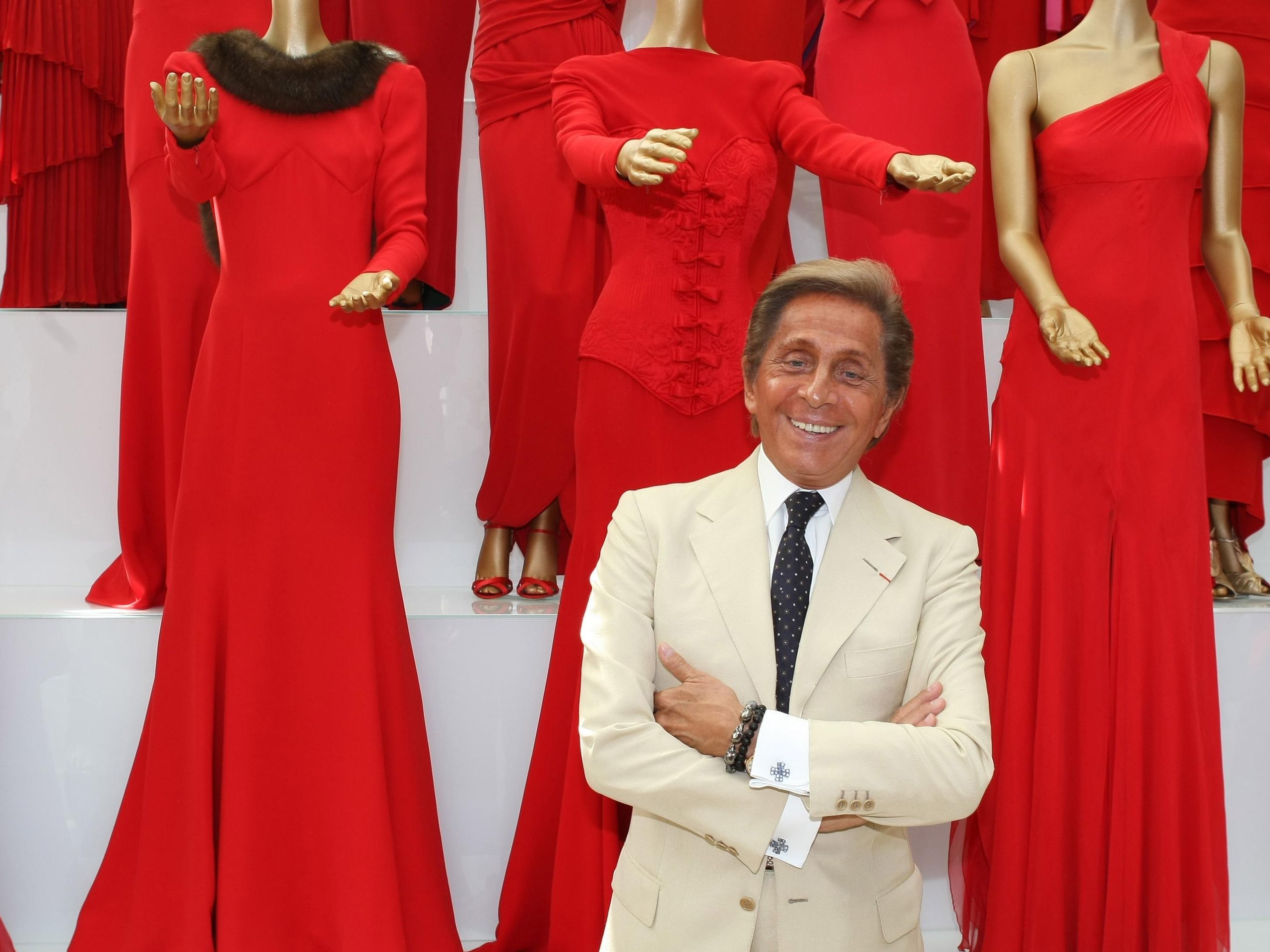 The bold red colour trend is a befitting tribute to Valentino