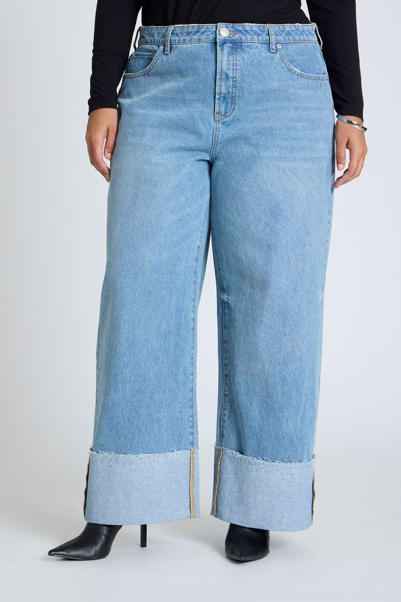 eloquii cuffed jeans