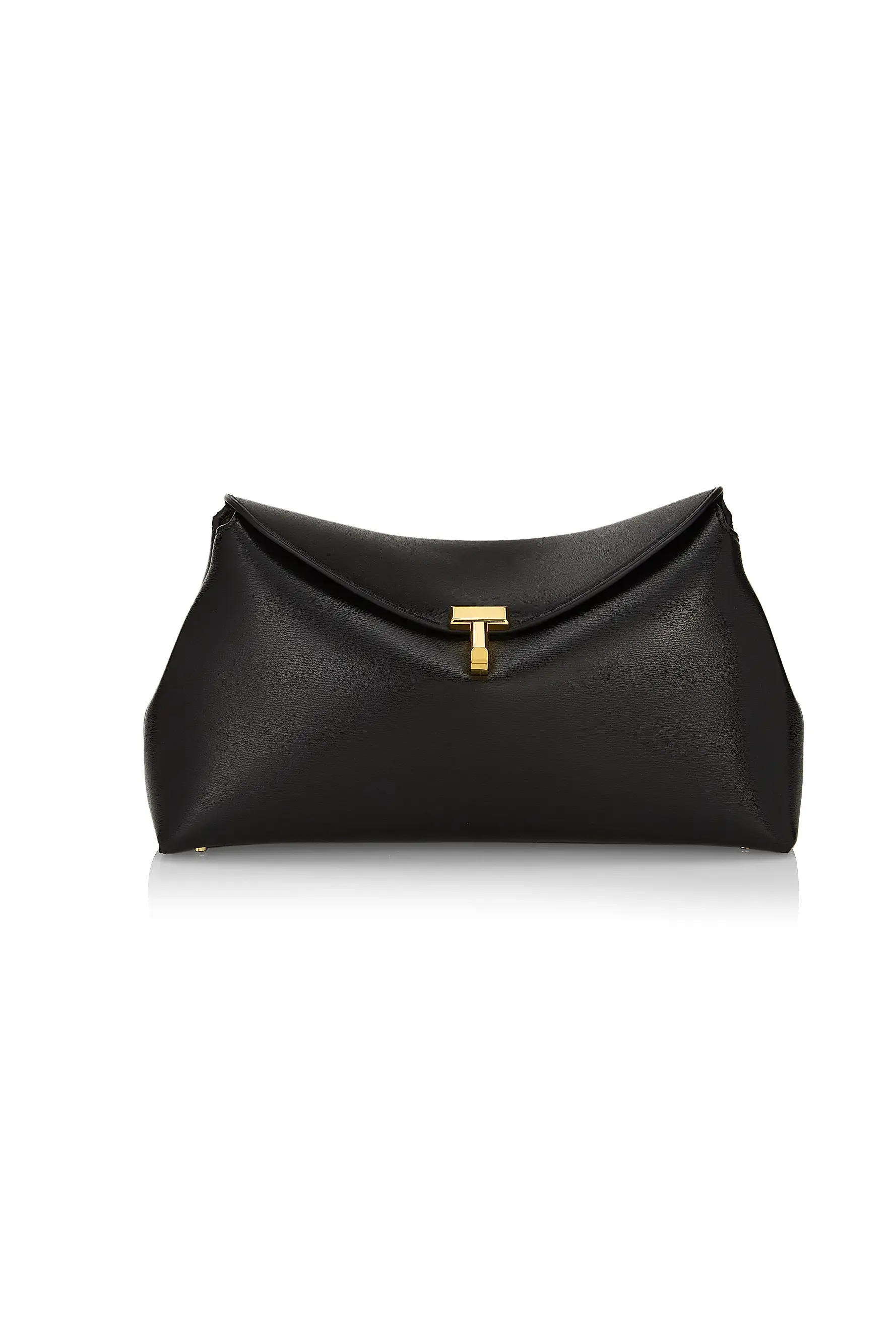 T-Lock Convertible Leather Clutch