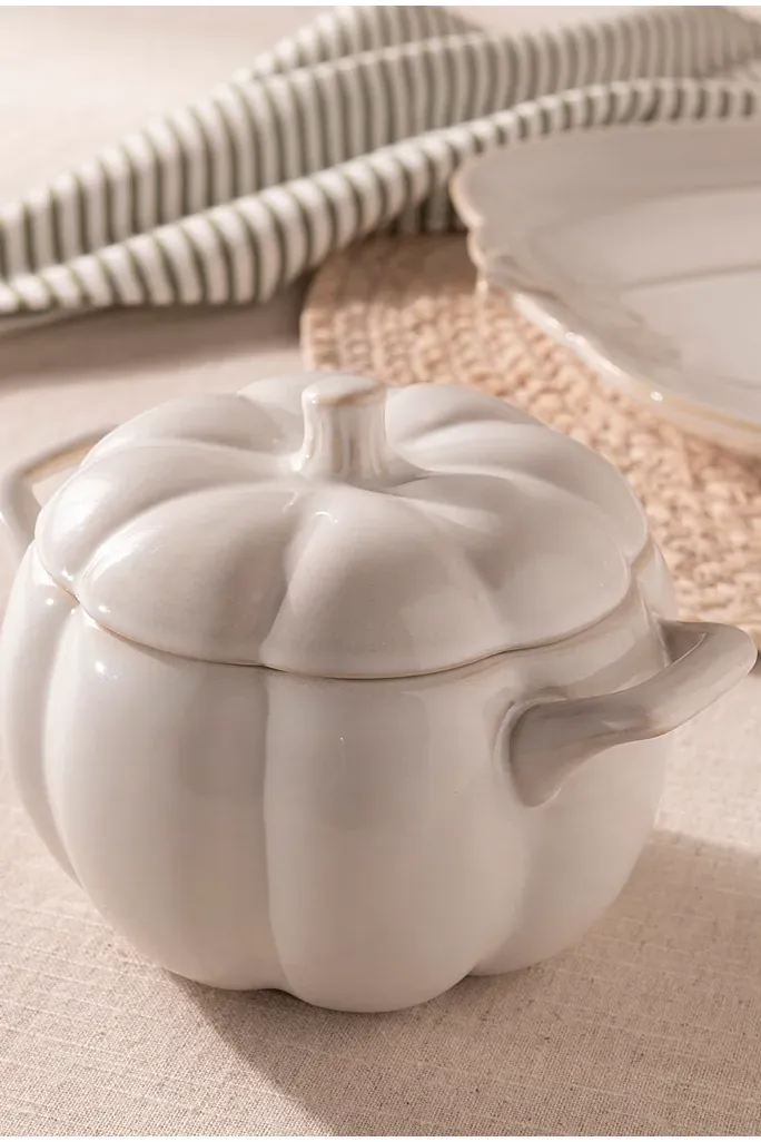 Stacey Solomon Cream Pumpkin-Shaped Serving Bowl