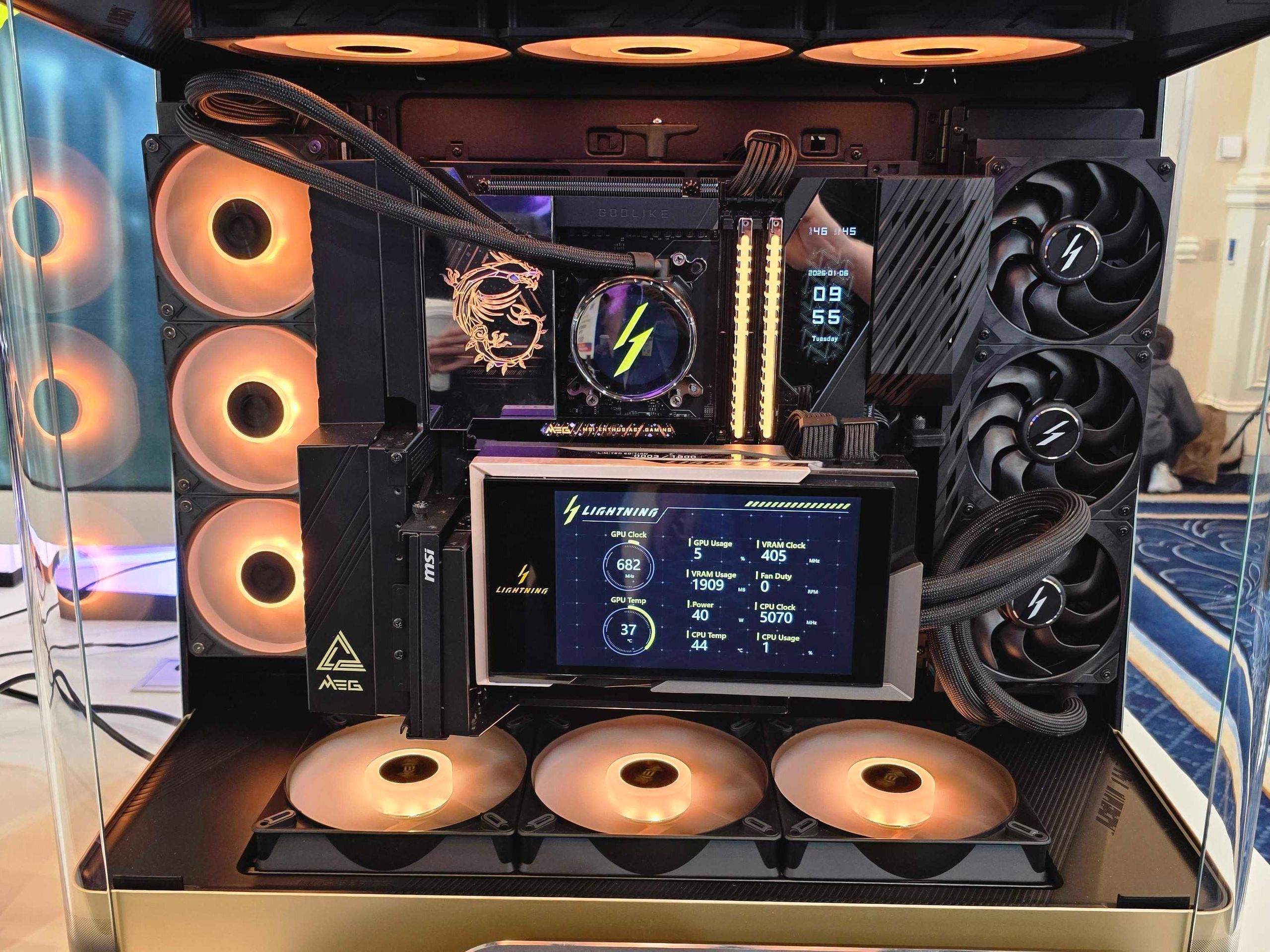 CES award outs MSI's monstrous 1600W RTX 5090 Lightning GPU — new