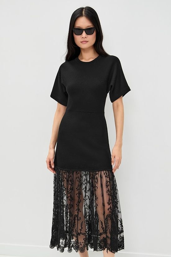 Sea Diane Knit Lace Combo Dress