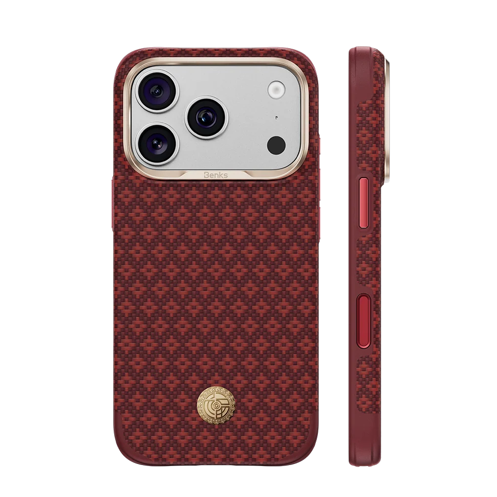 Benks ArmorEdge Red Case built with Kevlar
