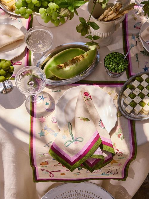 La F&ecirc;te 100% French Flax Linen Napkins, Set of 4