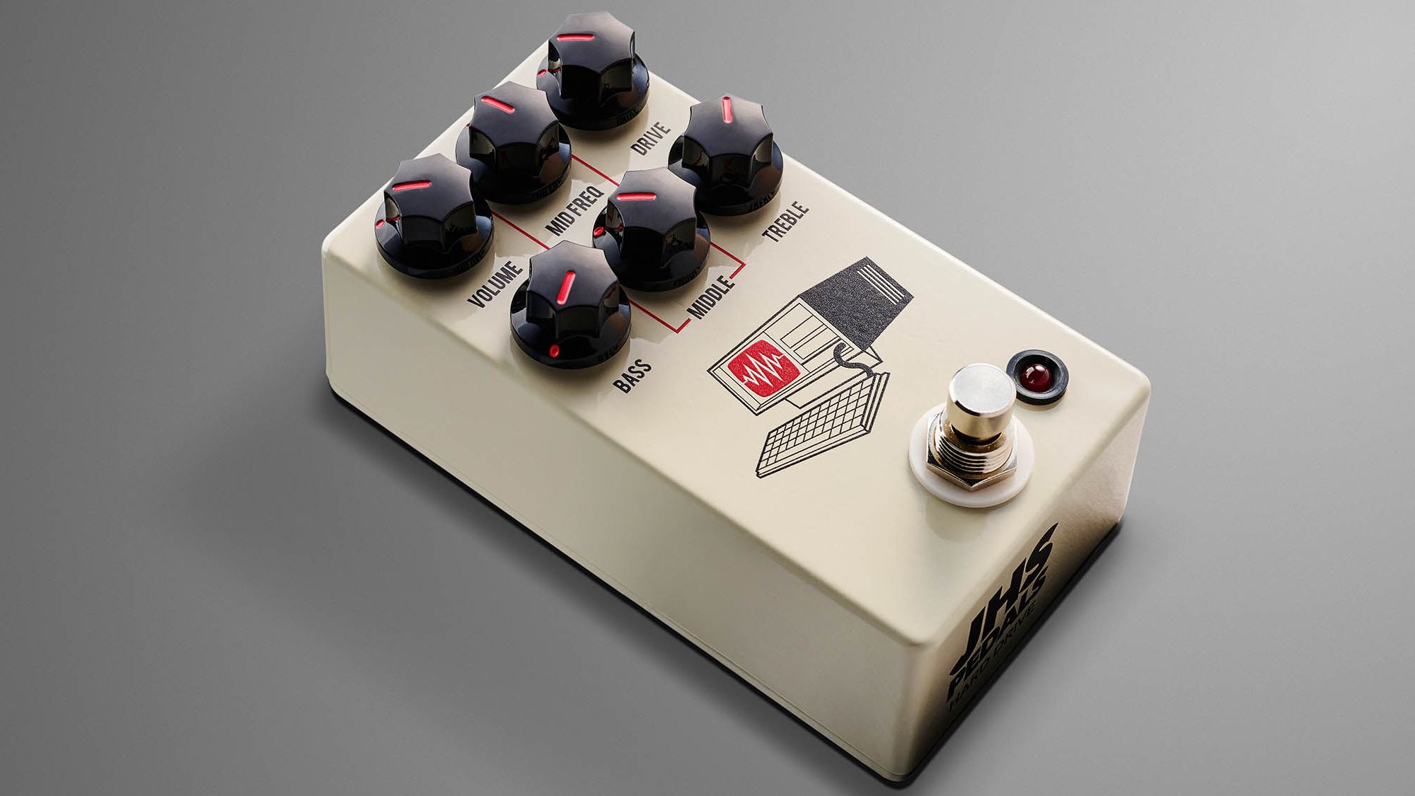 JHS The Hard Drive Distortion Effect Pedal, Black