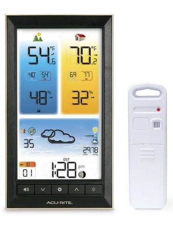 Acurite Digital Weather Forecaster With Indoor/outdoor Temperature, Humidity, Date, and Time (01201m)