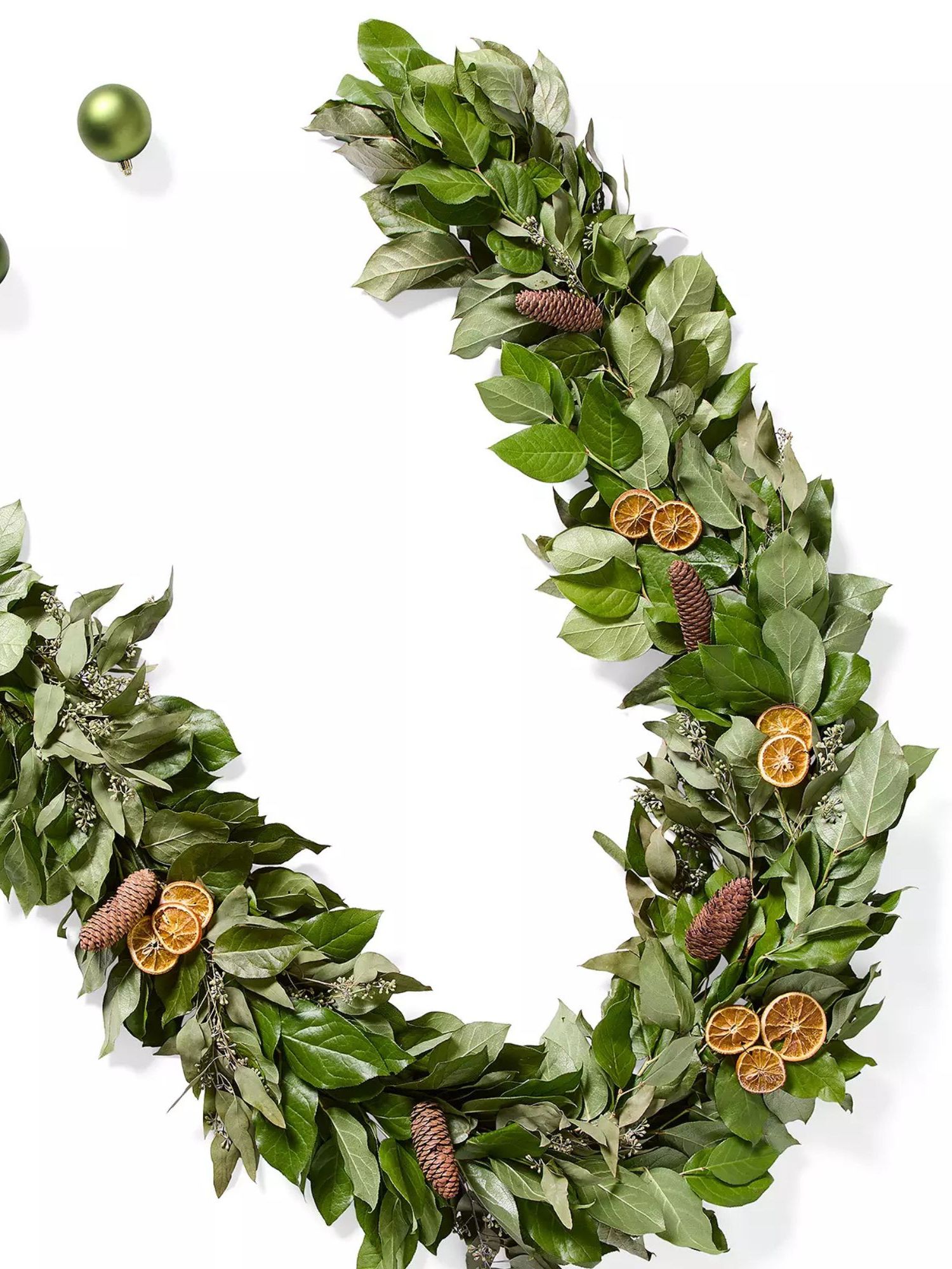 Fresh Orange Pinecone Garland 