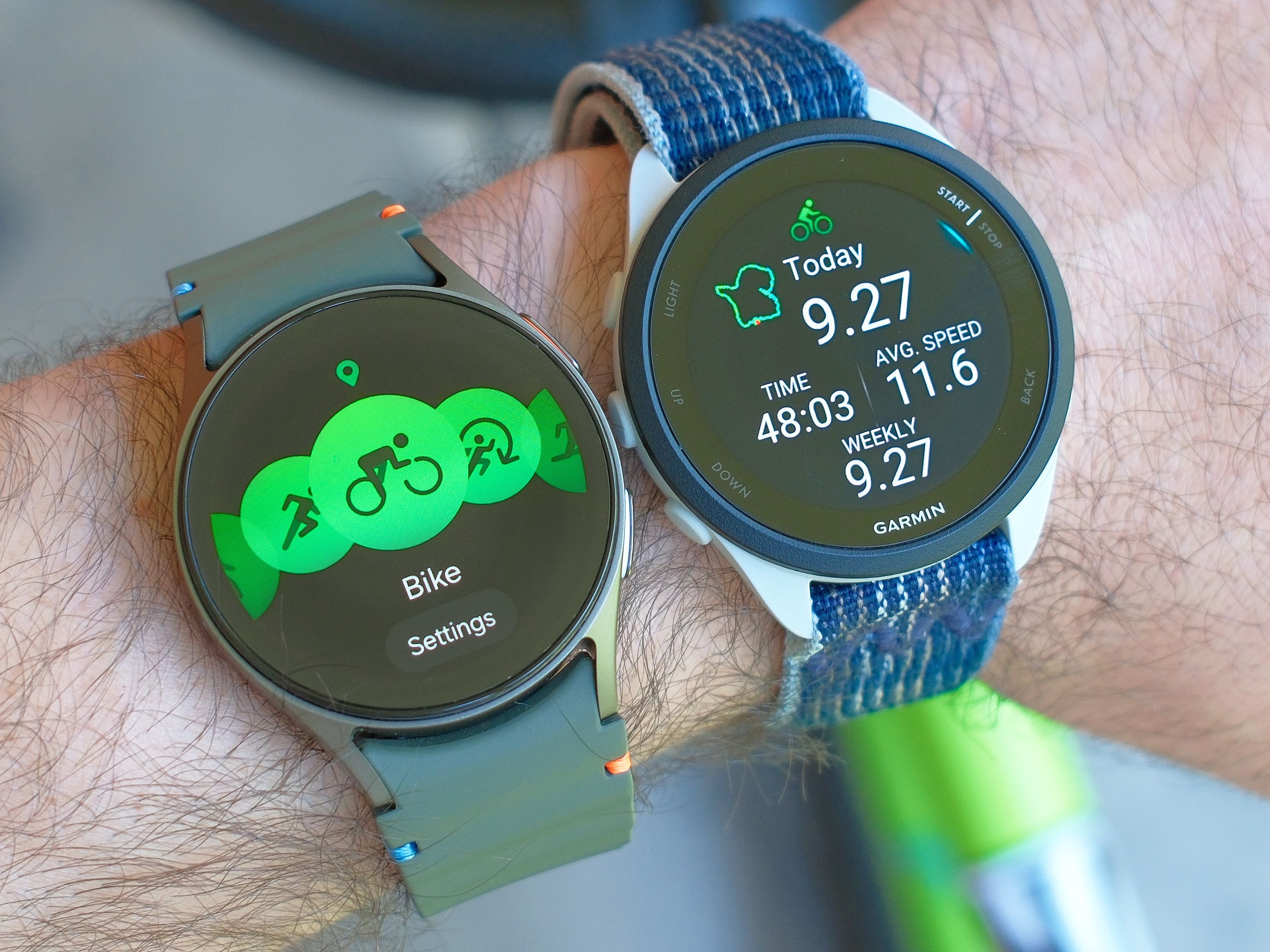 I biked 9 miles with the Samsung Galaxy Watch 7 vs. Garmin Forerunner 165 this one won Tom s Guide