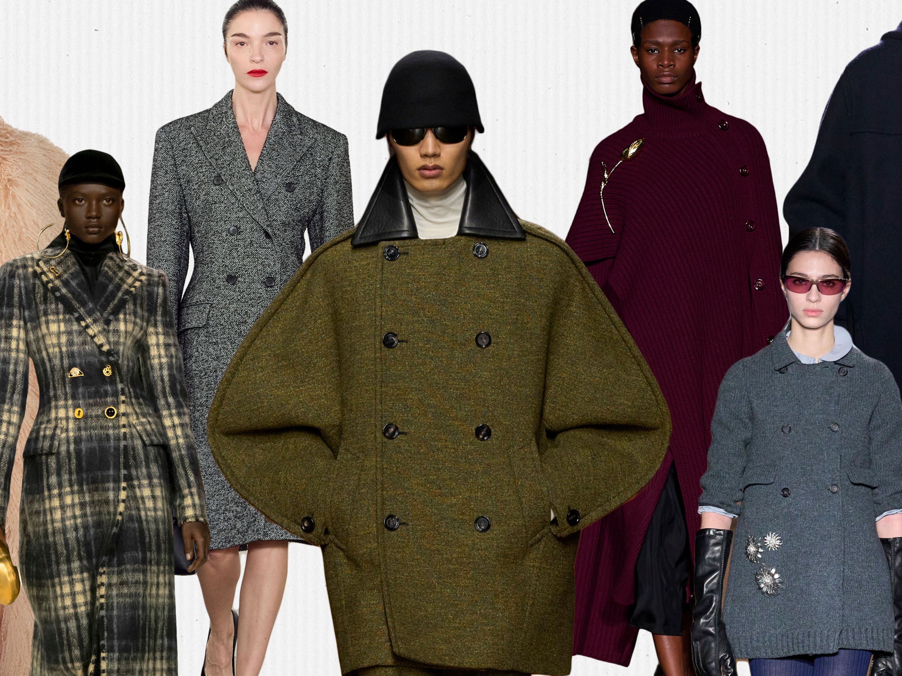 KHAITE】 tartan WOOL melton short COAT