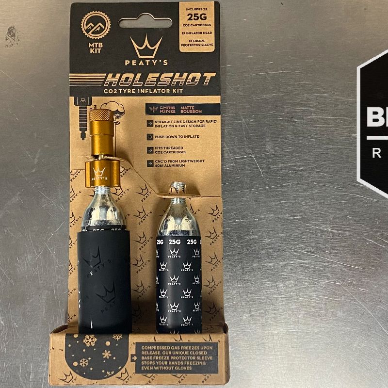 Peaty's Holeshot Co2 Tire Inflator Kit Mtb 25g Black Series