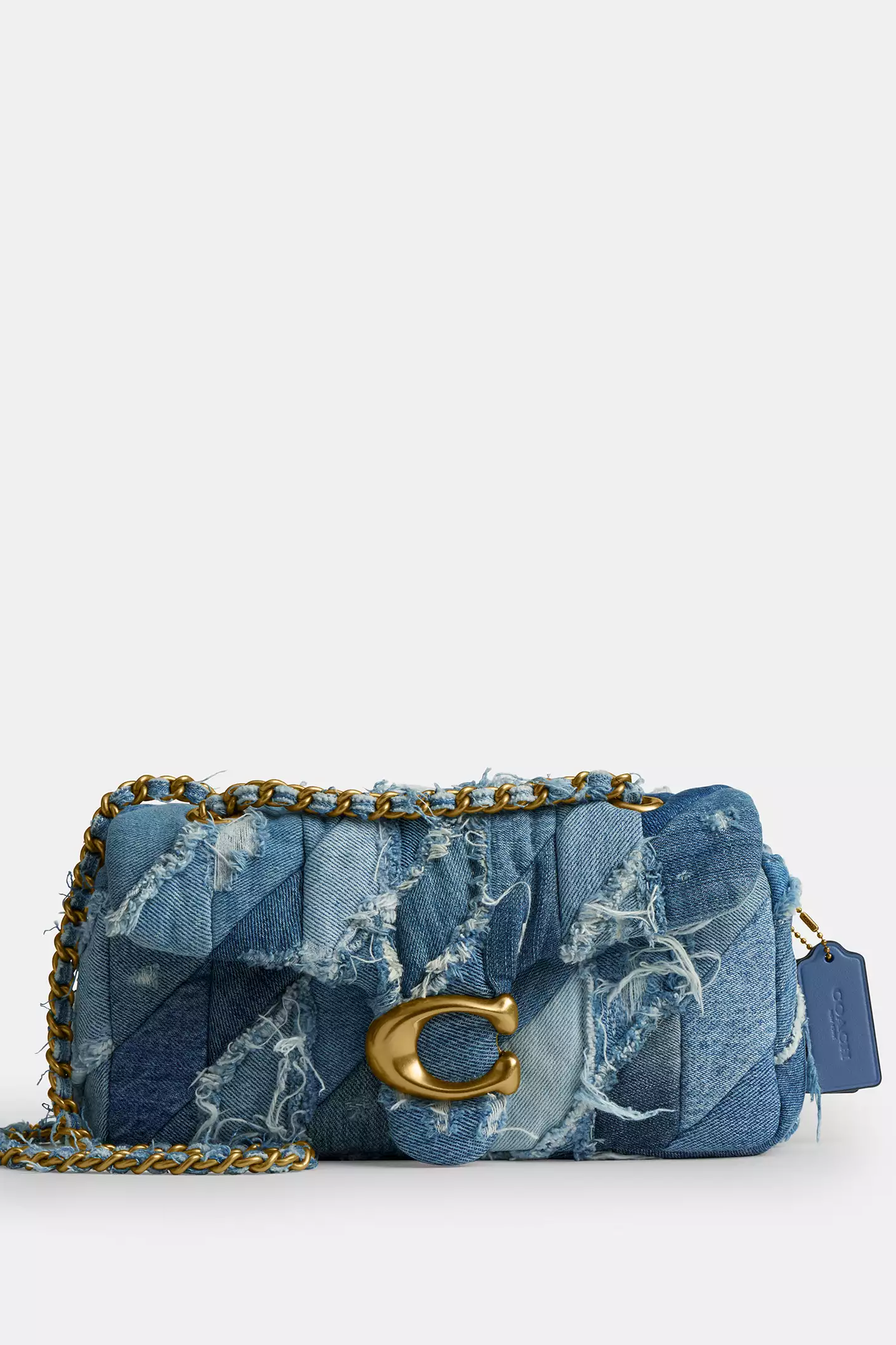 Coach, Tabby Shoulder Bag 26 With Repurposed Denim Patchwork Quilting