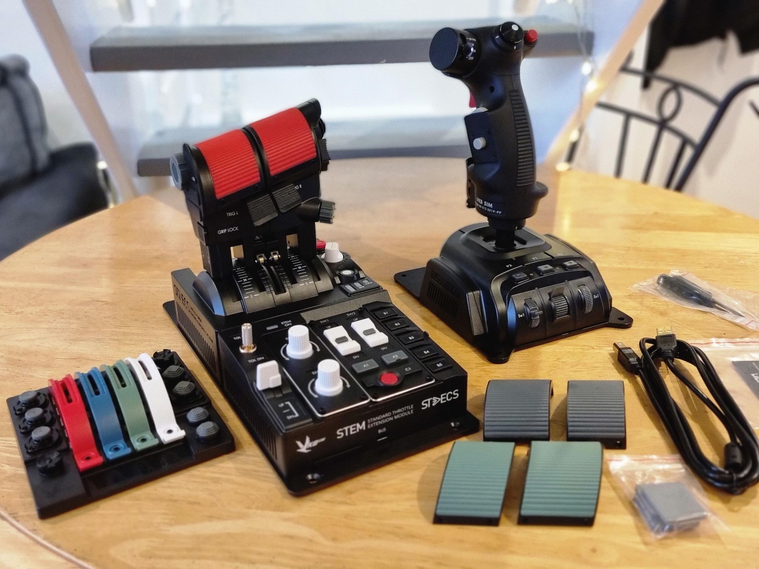 その他 VKB STECS Throttle & Gladiator Joystick VKB Gladiator NXT EVO F-14 Combat Edition + STECS Throttle System