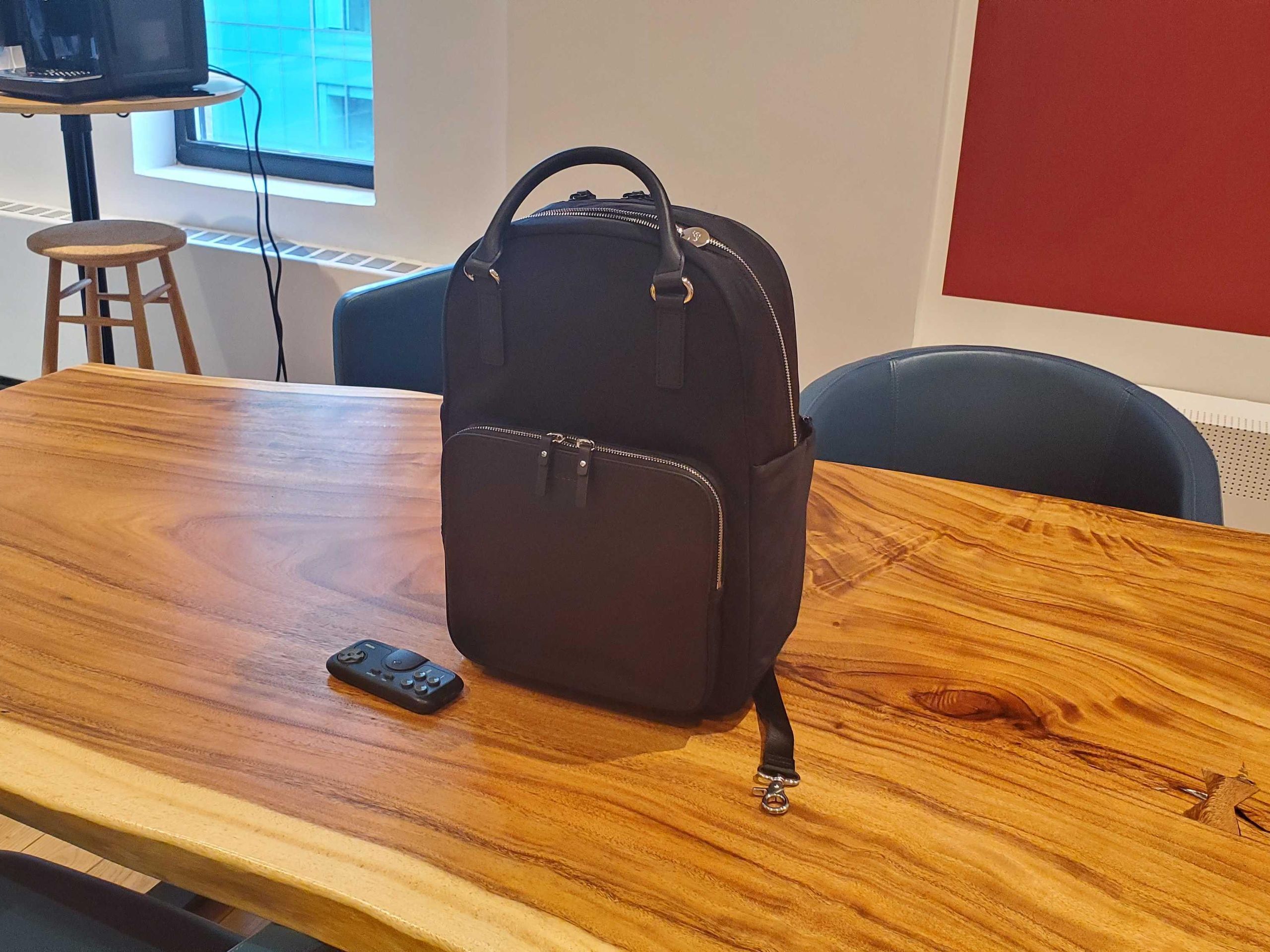 Lo & Sons Rowledge Backpack Red Nylon Black Leather Lo & Sons Rowledge (Large) Review | Pack Hacker main image 2