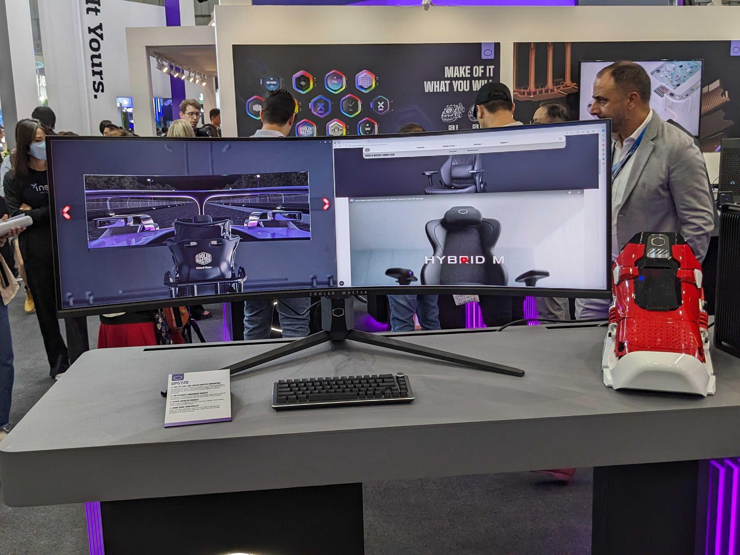 Cooler Master showcases a massive 57-inch super ultrawide dual-4K