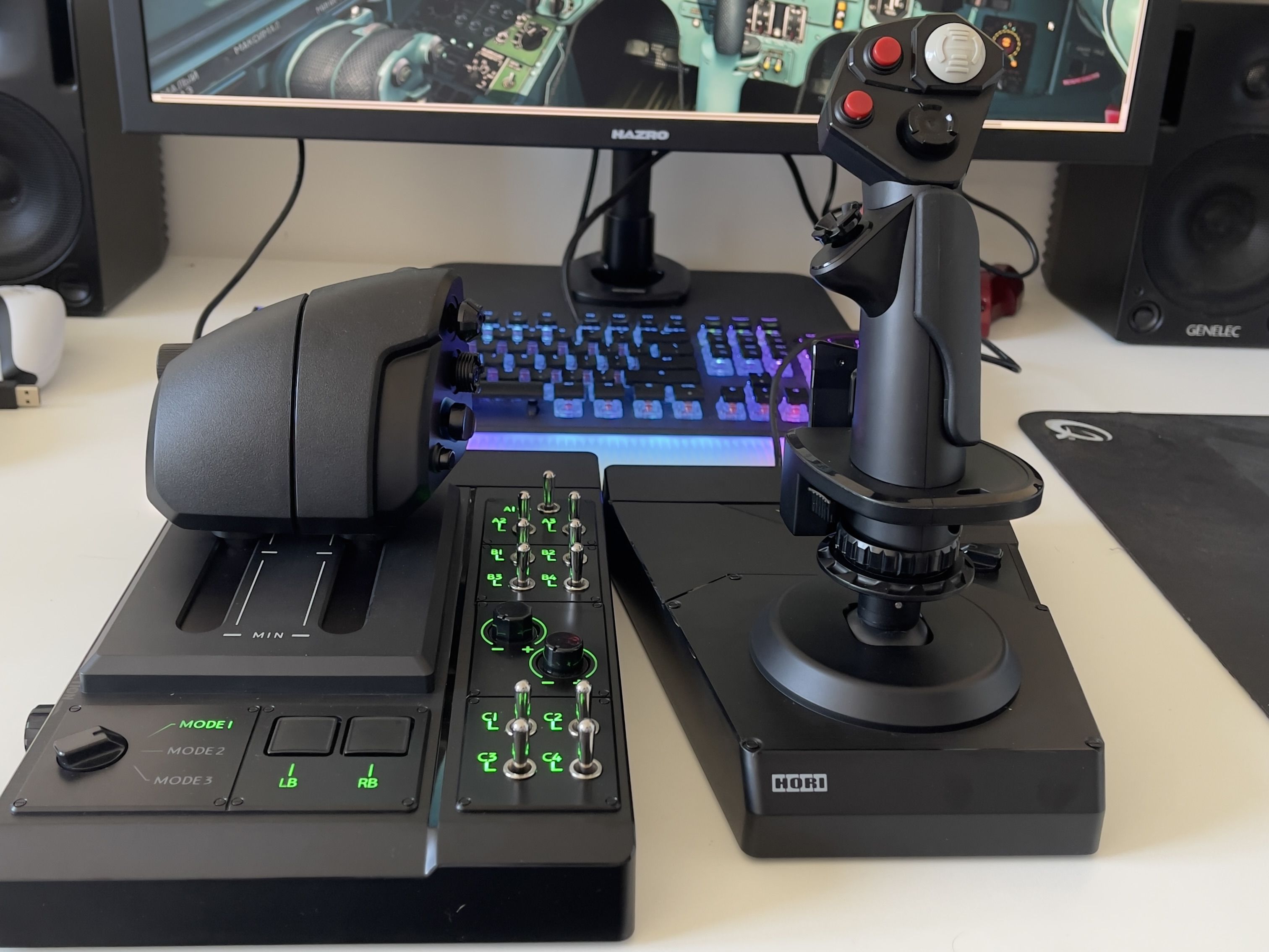 その他 HORI Flight Control System and Mount Amazon.com: HORI HOTAS Flight Control System & Mount for PC