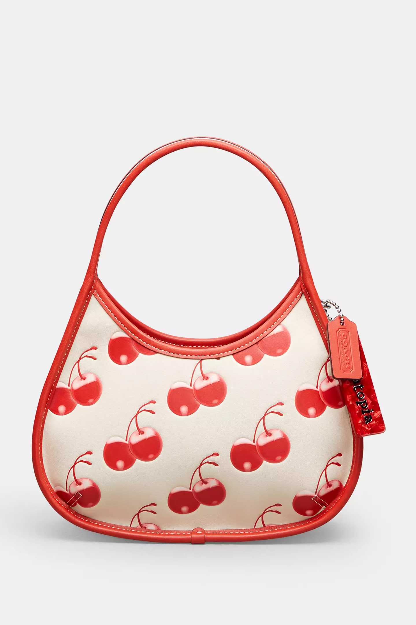 Coach, Ergo Bag In Coachtopia Leather With Cherry Print