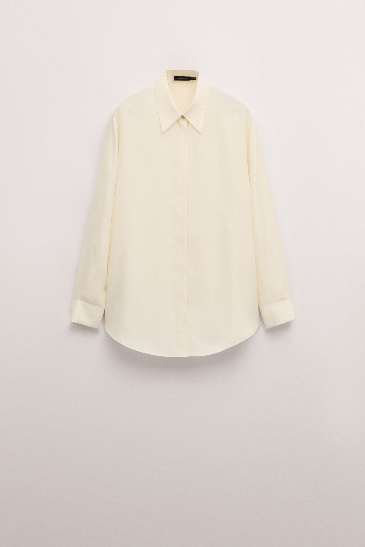 100% Silk Blouse With Concealed Buttons - Women | Mango Usa