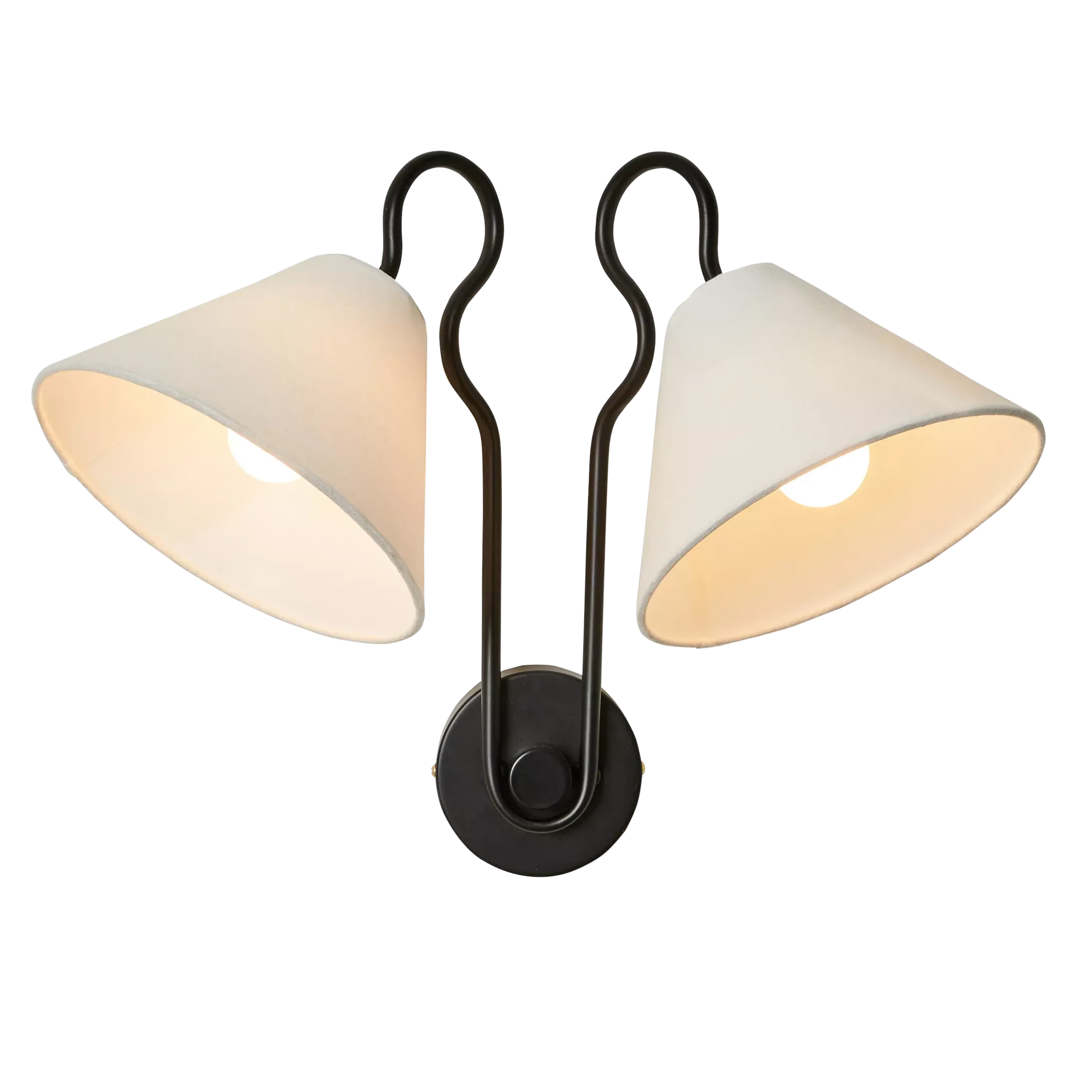 Made Madelyn 2 Arm Wall Light, Black