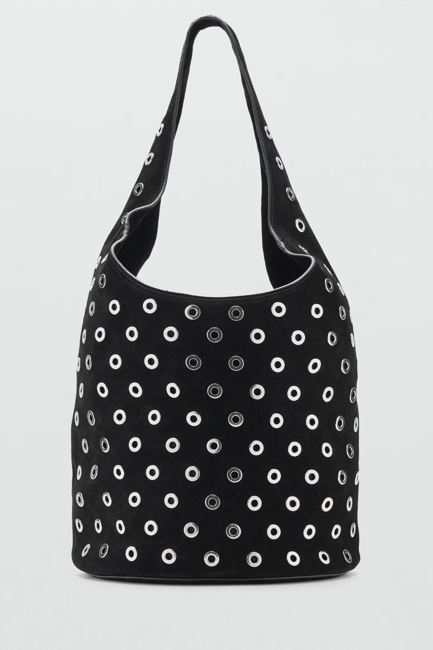 Mango Leather Drawstring Bag with Eyelets