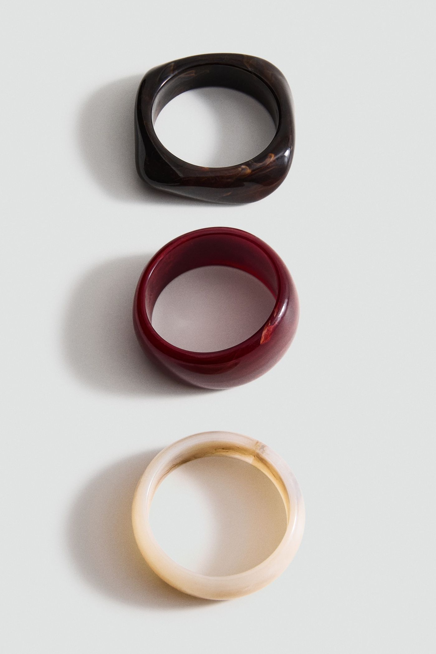 Set of 3 Combined Volume Maxi Bracelets - Women | Mango Usa