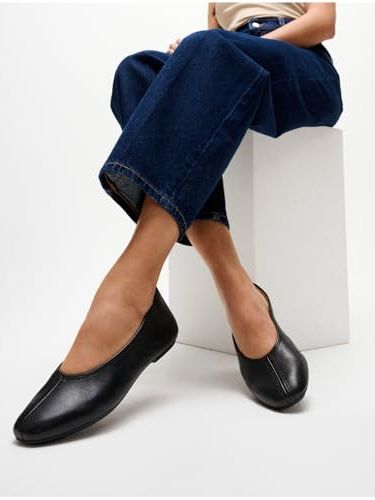 Fitflop Delicato High-Cut Leather Women's Black Flats - Uk 5