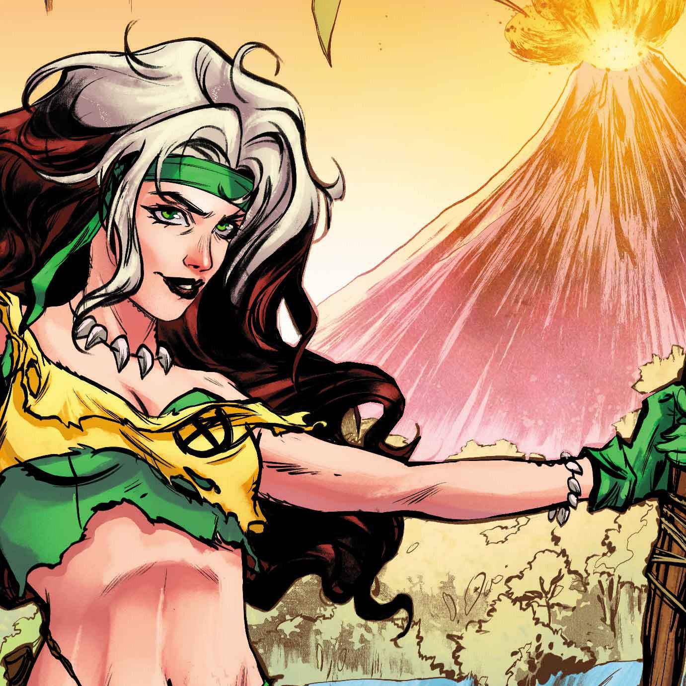 Rogue is dodging dinosaurs and romancing Magneto in our first look