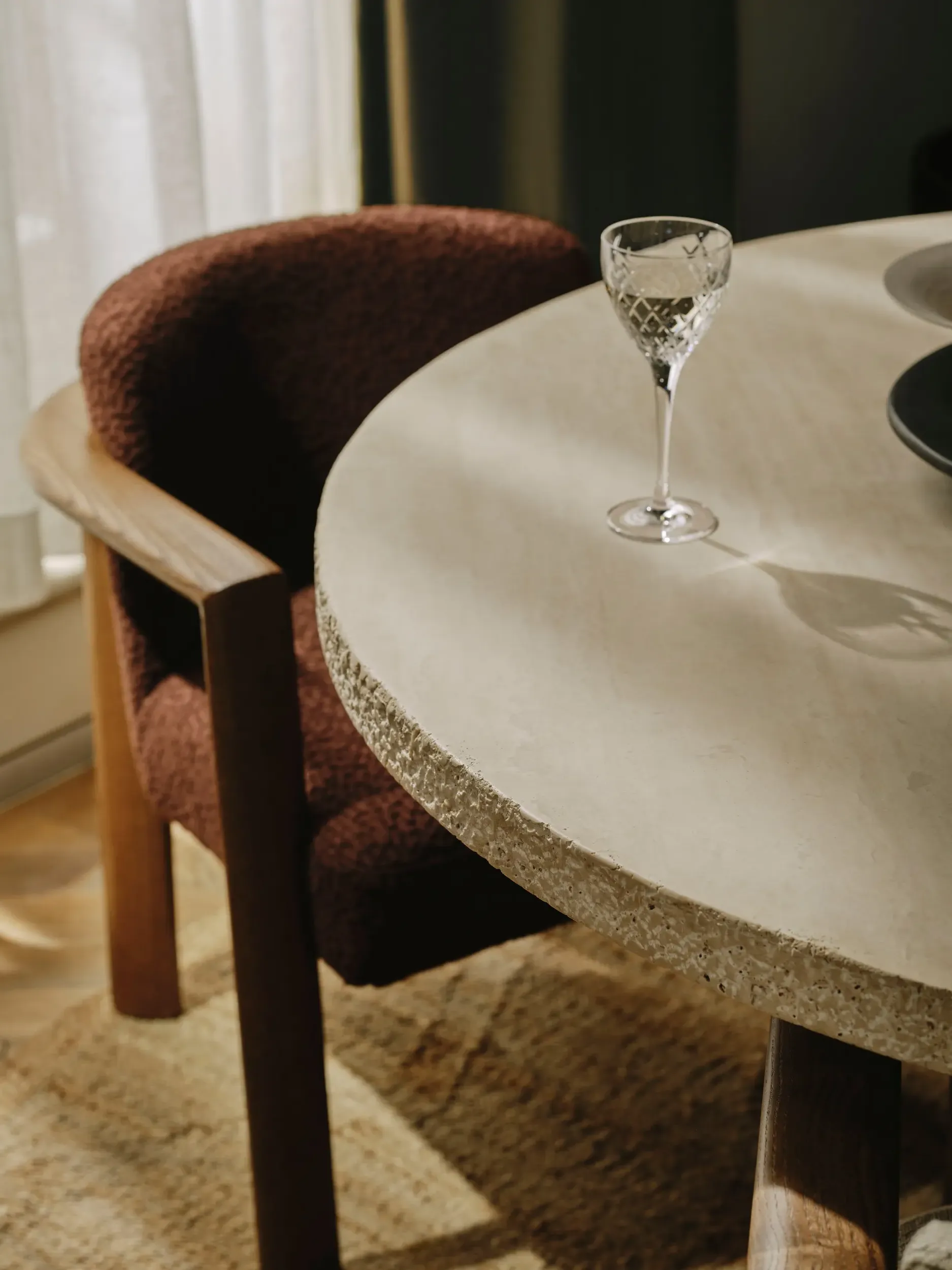 Soho Home, Ramsey Dining Table in Travertine