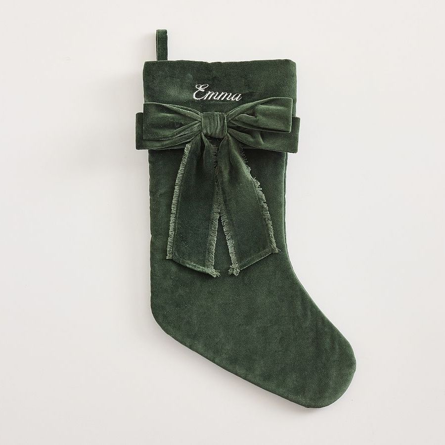 Pottery Barn, Classic Velvet Bow Stockings