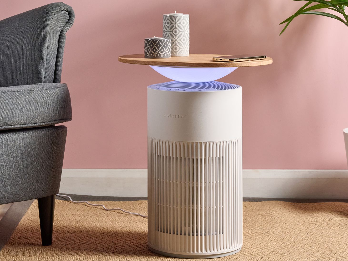 エドガーさん専用 SwitchBot Air Purifier Table SwitchBot Air Purifier Table includes a wireless charger for