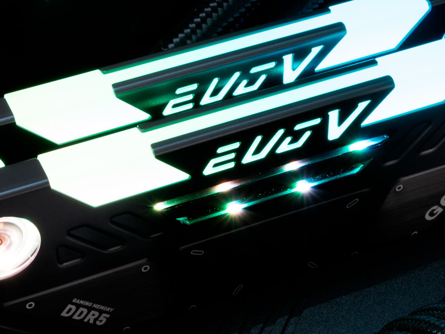 Geil EVO V DDR5 32GB (2×16GB) 6400MT/s GeIL EVO V RGB DDR5 RAM, 32GB (16GBx2) 6400MHz 1.35V , Intel
