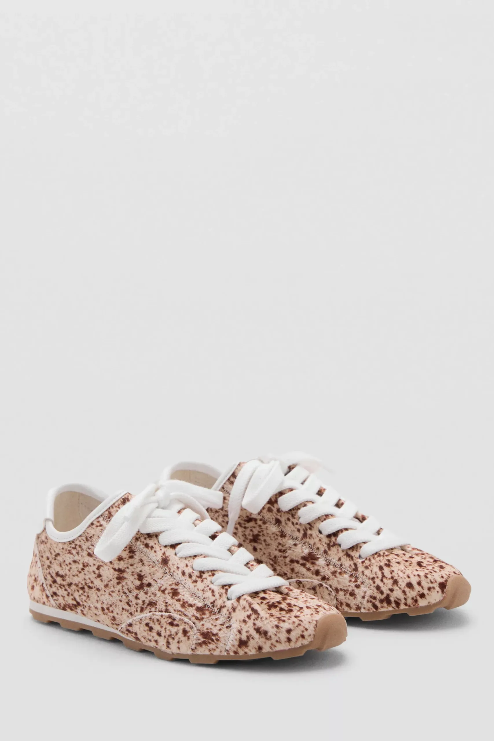 Leather Trainers With Fleece - Women | Mango Usa