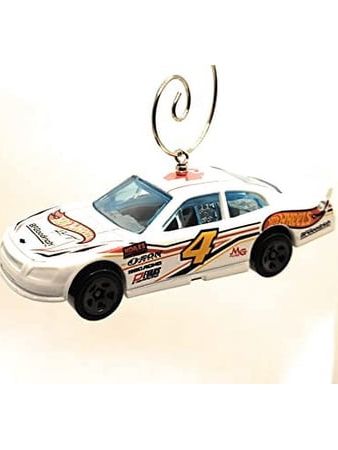 2010 Chevy Impala Race Car #4 Christmas Ornament 1:64 White