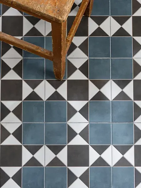 diy, Ca&amp;rsquo;Pietra Willesden Nautical Blue &amp;amp; Brown Matt Porcelain Indoor Floor &amp;amp; Wall Tile