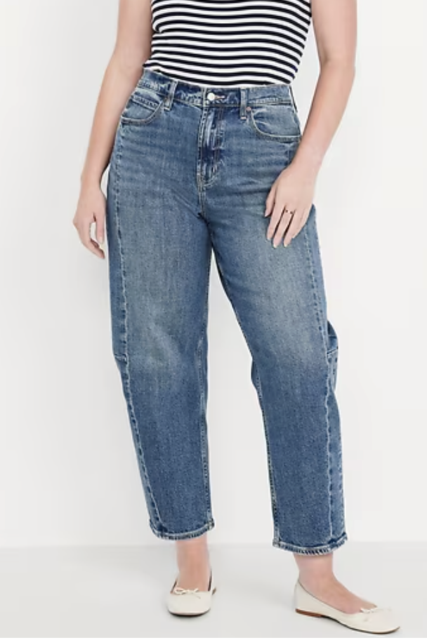 Old Navy, High-Waisted Barrel Ankle Jeans
