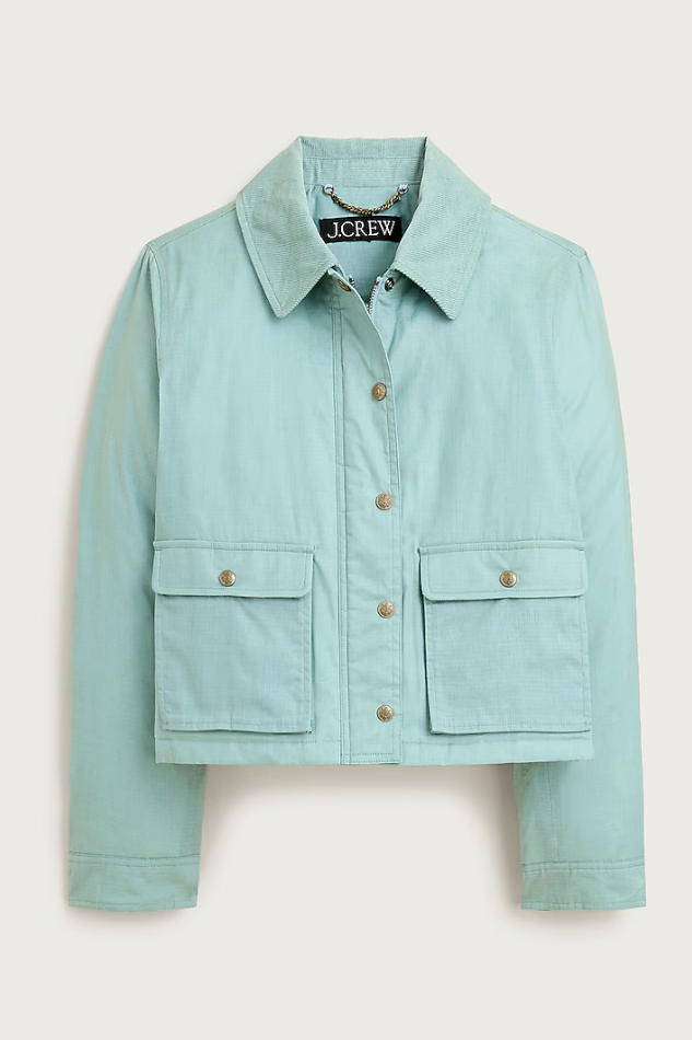 J.Crew, Cropped Barn Jacket&amp;trade; in Ripstop Cotton