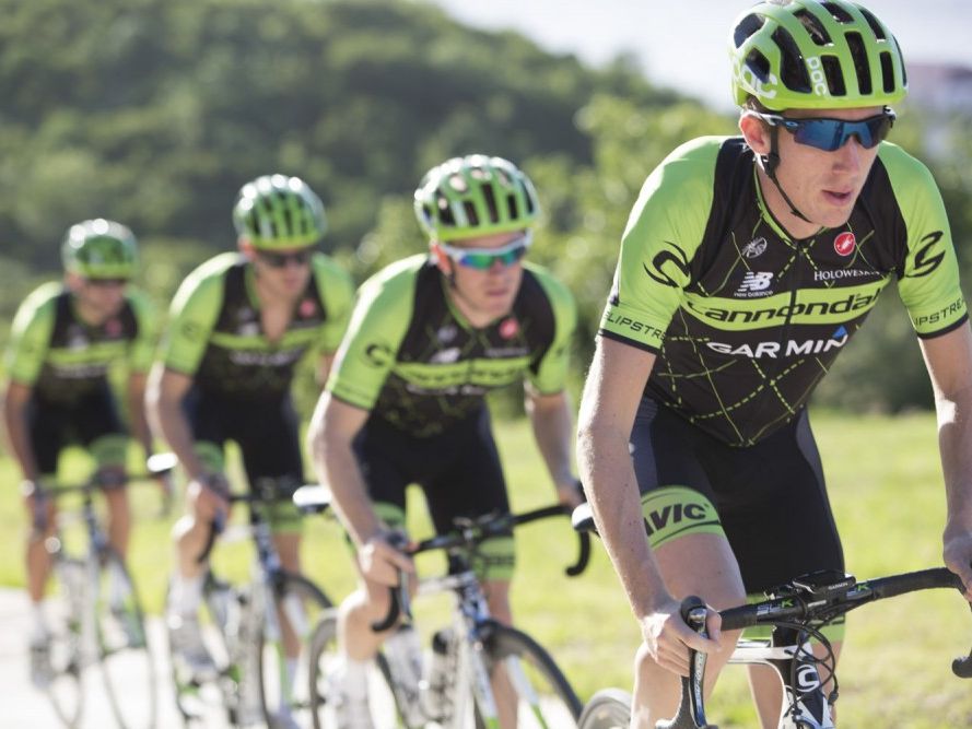 Cannondale-Garmin reveals green argyle kit at team launch
