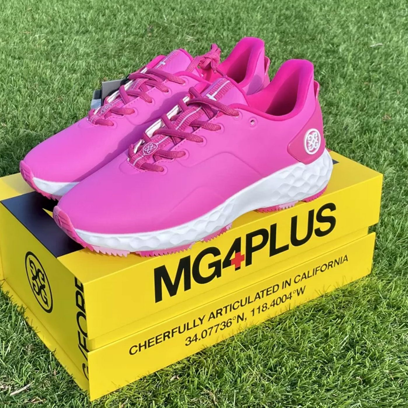 G Fore FEMME MG4+ Taille 6, 7 PIERRE DE COULEUR AVEC LOGO ROSE
