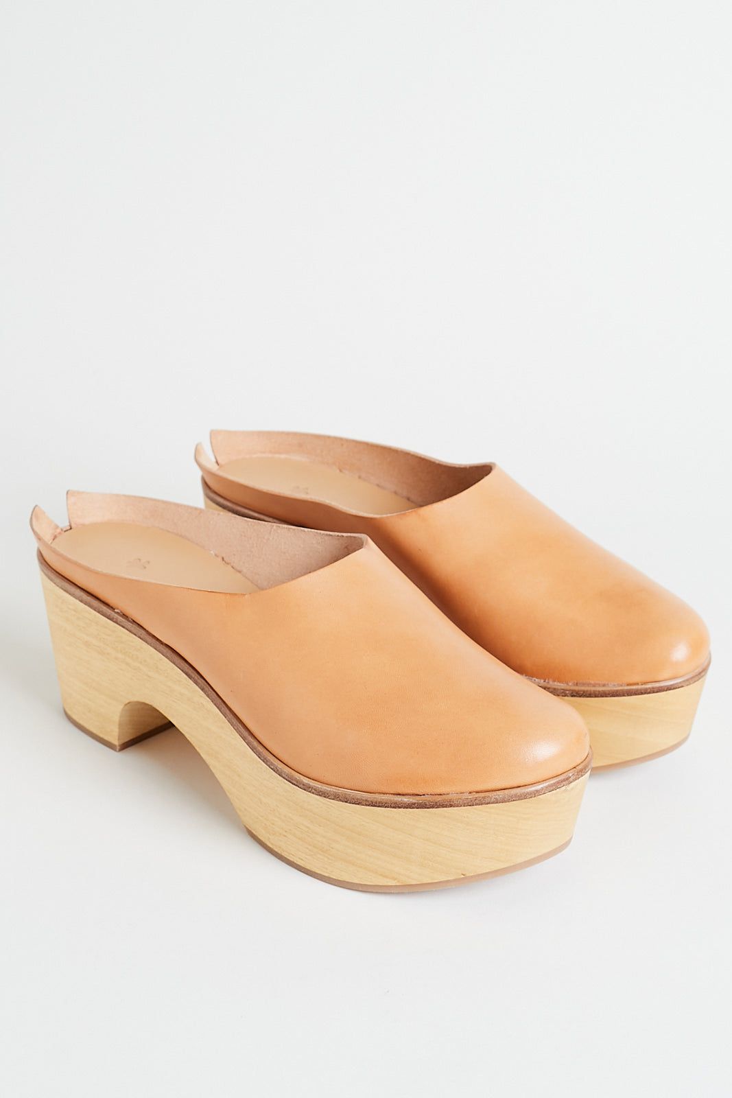 Zoccolo Clog Sabot Basso Fondo in Leather
