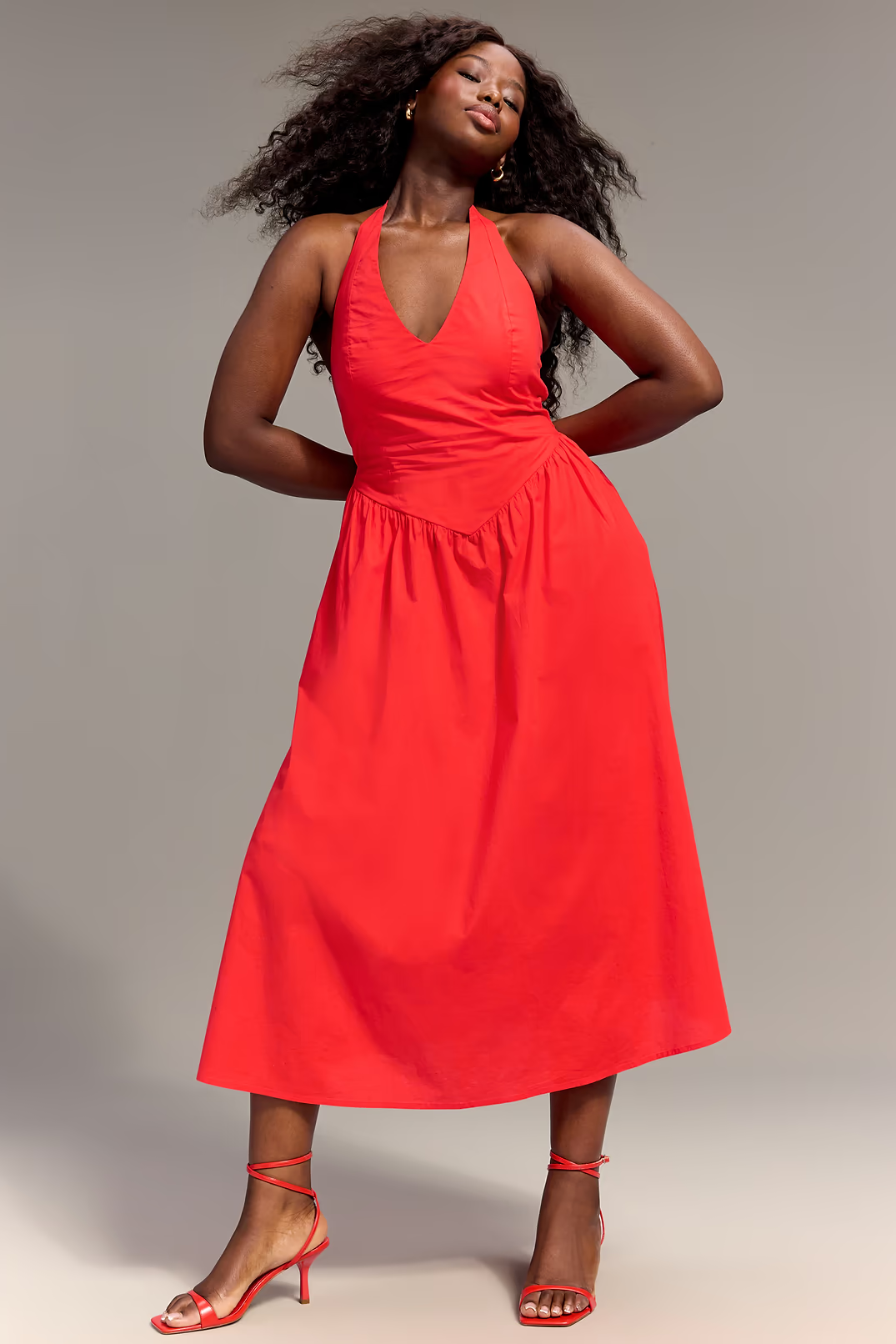 Old Navy, Old Navy x Christopher John Rogers Halter Drop-Waist Dress