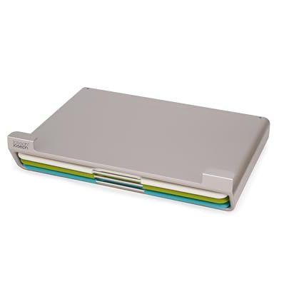 Joseph Joseph Folio Slim 3-Piece Under-Shelf Kitchen Cutting Board Set, Cupboard Storage, Fits Shelves Up to 0.8" Thick, Regular (12.5" Wide)