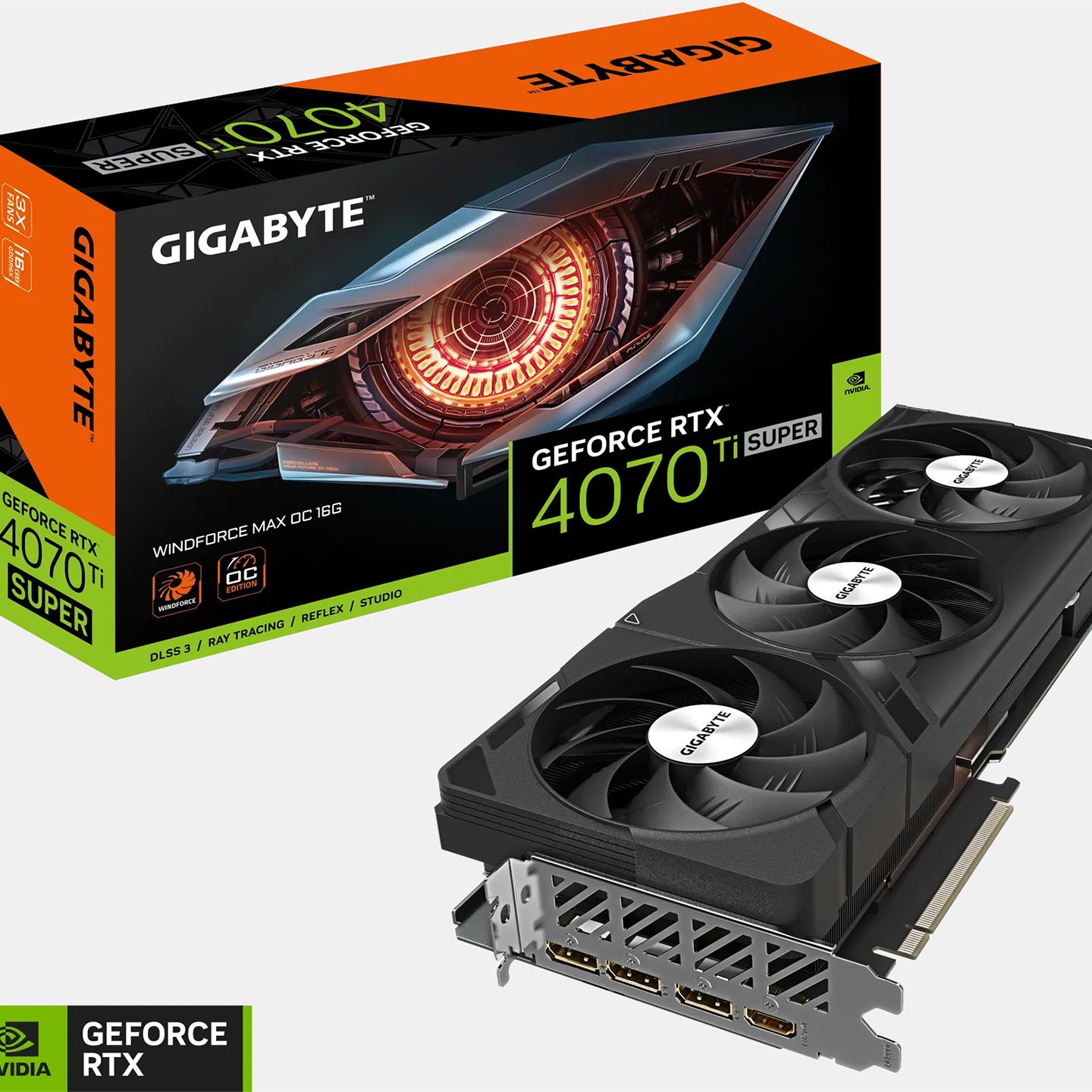 【箱なし】 GeForce RTX 4070 Ti Gigabyte RTX 4070 Ti Super WindForce Max OC minimizes cable