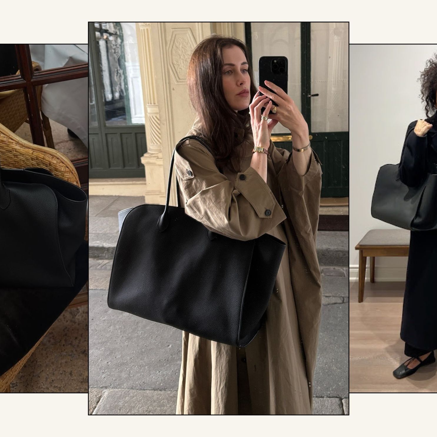 バッグ the row Marlo bag Marlo 12 Bag Black in Leather – The Row
