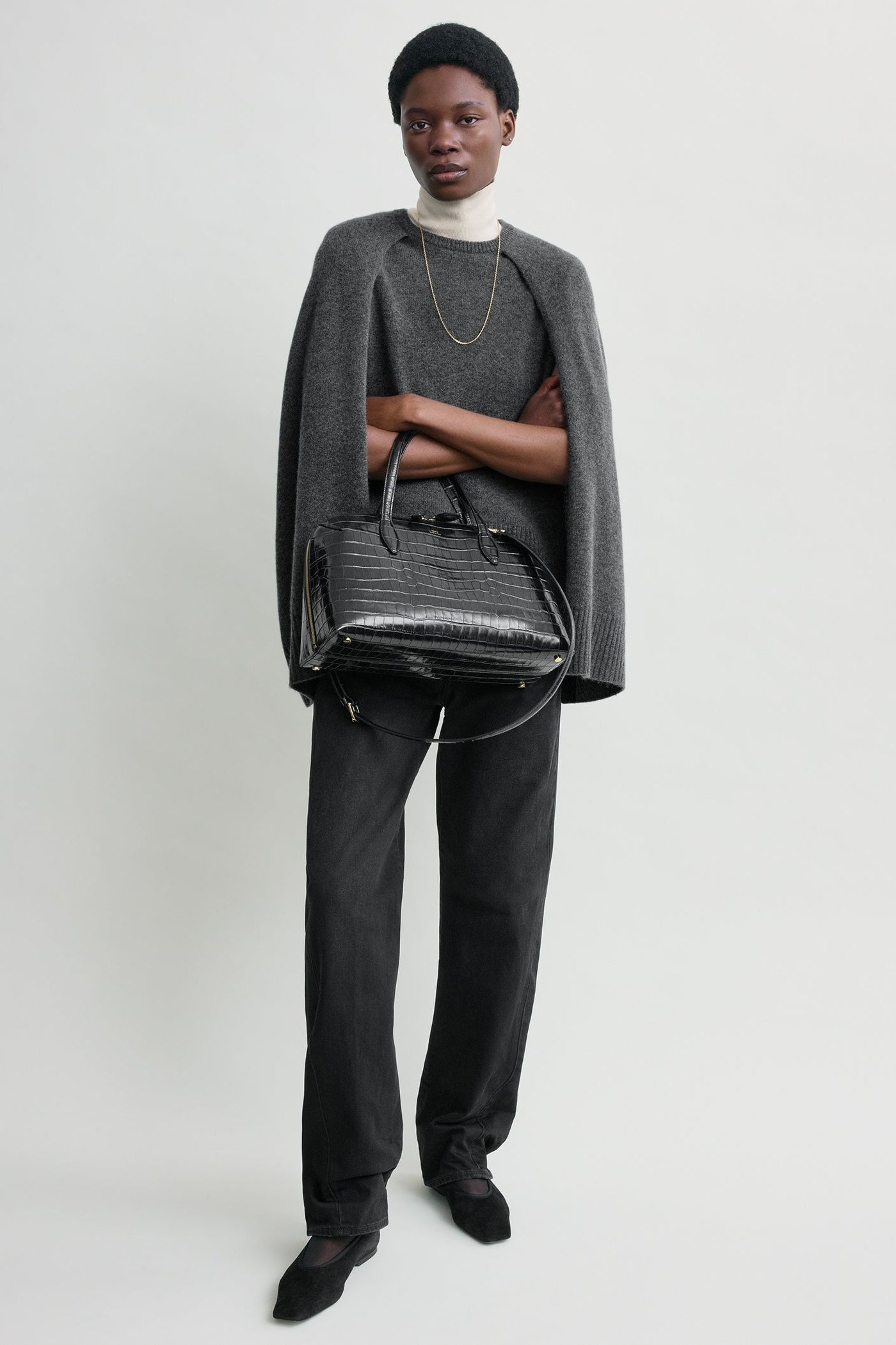 Crew Cape Knit Dark Grey - Xxs